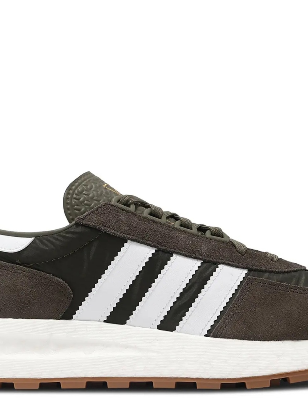 adidas Olive/White Low-Top Suede & Nylon Sneakers
